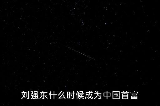 劉強東什么時候成為中國首富