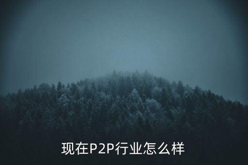 現在P2P行業(yè)怎么樣