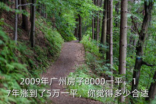 2009年廣州房子8000一平，17年漲到了5萬一平，你覺得多少合適