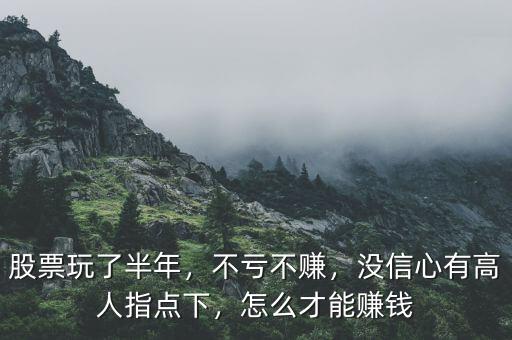 股票玩了半年，不虧不賺，沒信心有高人指點(diǎn)下，怎么才能賺錢