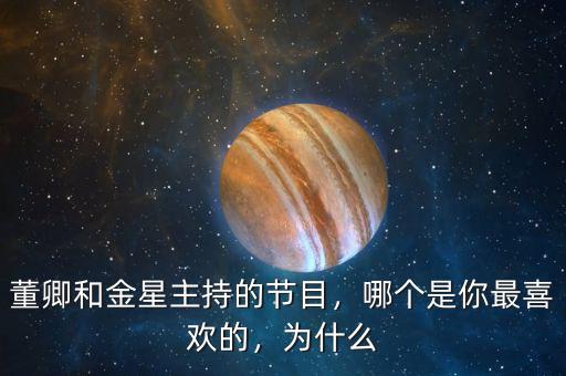 董卿和金星主持的節(jié)目，哪個是你最喜歡的，為什么