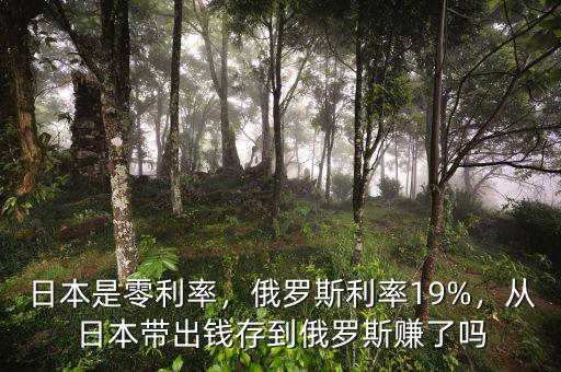 日本是零利率，俄羅斯利率19%，從日本帶出錢存到俄羅斯賺了嗎