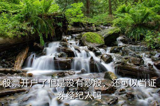 股票開戶了但是沒(méi)有炒股，還可以當(dāng)證券經(jīng)紀(jì)人嗎