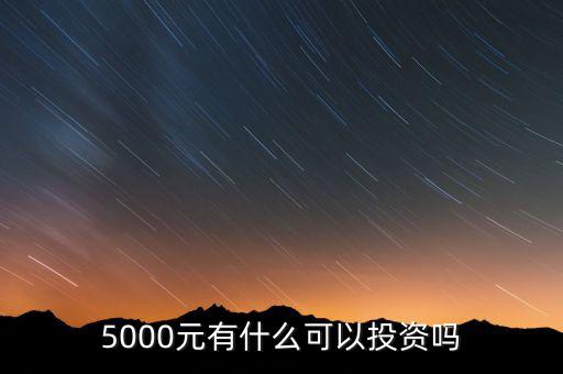 5000元有什么可以投資嗎