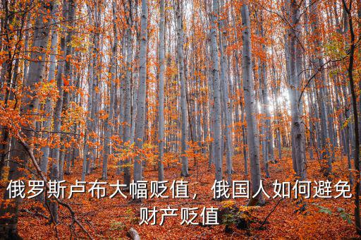 俄羅斯盧布大幅貶值，俄國(guó)人如何避免財(cái)產(chǎn)貶值