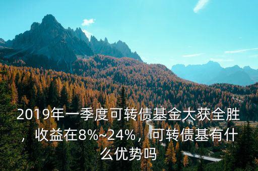 2019年一季度可轉(zhuǎn)債基金大獲全勝，收益在8%~24%，可轉(zhuǎn)債基有什么優(yōu)勢嗎