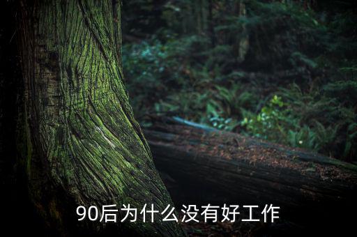 90后為什么沒有好工作