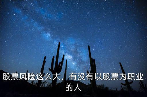 股票風(fēng)險(xiǎn)這么大，有沒有以股票為職業(yè)的人