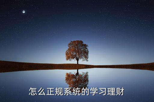 怎么正規(guī)系統(tǒng)的學習理財