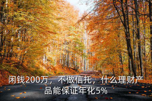 閑錢200萬，不做信托，什么理財產(chǎn)品能保證年化5%