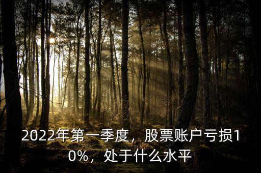 2022年第一季度，股票賬戶虧損10%，處于什么水平