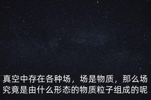 場是什么組成的,它的物理機制是什么