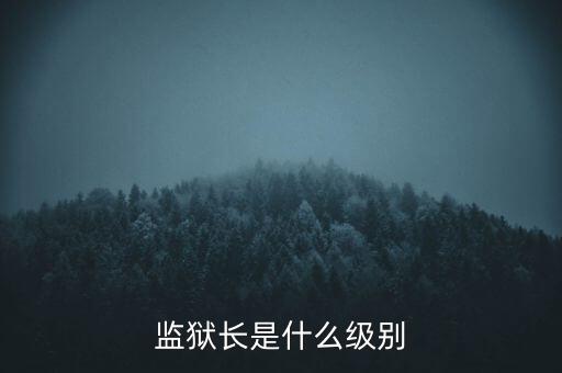 監(jiān)獄長是什么級別