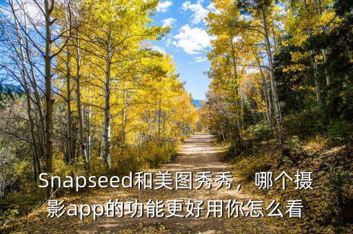 Snapseed和美圖秀秀，哪個攝影app的功能更好用你怎么看