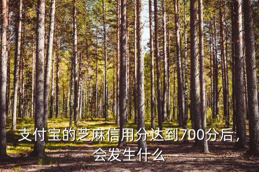 支付寶的芝麻信用分達(dá)到700分后，會發(fā)生什么