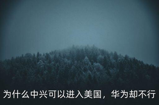 為什么華為不能進(jìn)美國,為什么中興可以進(jìn)入美國