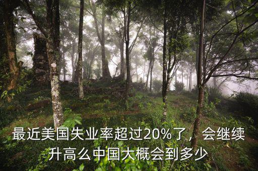 最近美國失業(yè)率超過20%了，會(huì)繼續(xù)升高么中國大概會(huì)到多少