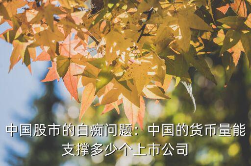 中國股市的白癡問題：中國的貨幣量能支撐多少個(gè)上市公司