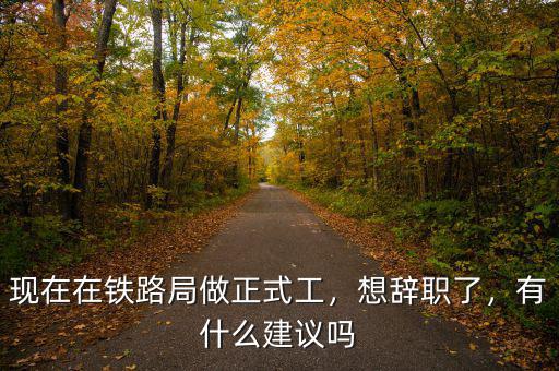 現(xiàn)在在鐵路局做正式工，想辭職了，有什么建議嗎