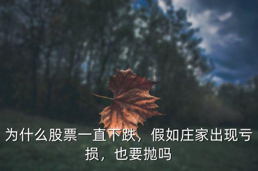 為什么股票一直下跌，假如莊家出現(xiàn)虧損，也要拋嗎