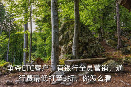 爭奪ETC客戶：有銀行全員營銷，通行費最低打至3折，你怎么看