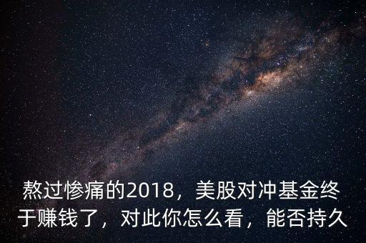 熬過慘痛的2018，美股對沖基金終于賺錢了，對此你怎么看，能否持久