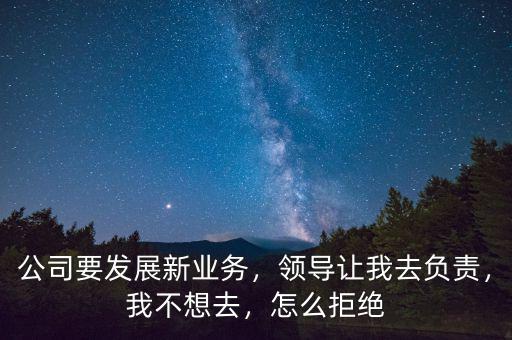 公司要發(fā)展新業(yè)務(wù)，領(lǐng)導(dǎo)讓我去負(fù)責(zé)，我不想去，怎么拒絕