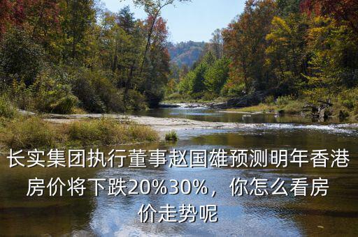 長實集團執(zhí)行董事趙國雄預(yù)測明年香港房價將下跌20%30%，你怎么看房價走勢呢