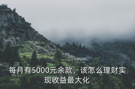 每月有5000元余款，該怎么理財實現(xiàn)收益最大化