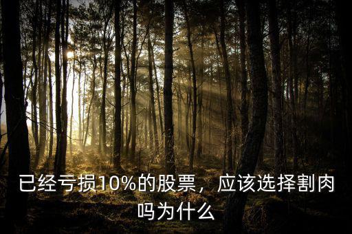 已經(jīng)虧損10%的股票，應(yīng)該選擇割肉嗎為什么