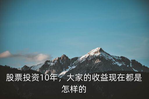 股票投資10年，大家的收益現(xiàn)在都是怎樣的