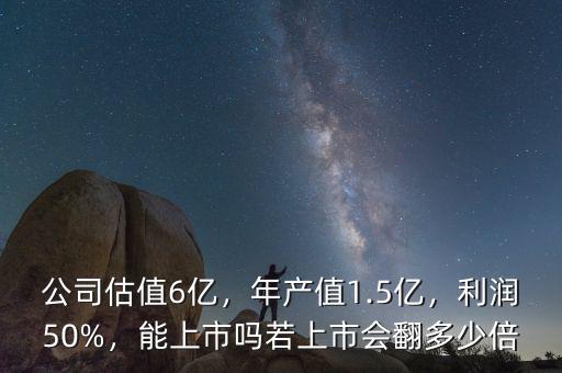 公司估值6億，年產(chǎn)值1.5億，利潤50%，能上市嗎若上市會翻多少倍