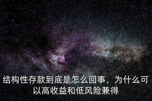 人民幣結構性存款收益多少,什么是結構性存款