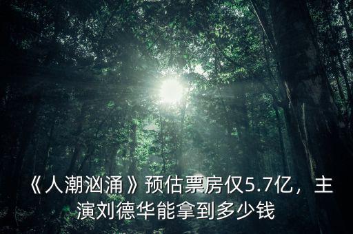 《人潮洶涌》預(yù)估票房僅5.7億，主演劉德華能拿到多少錢