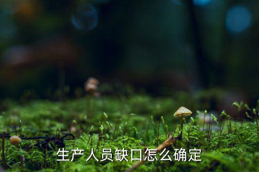 生產(chǎn)人員缺口怎么確定