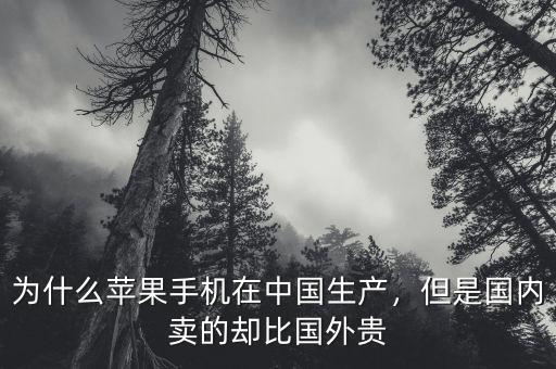 為什么中國物價比國外高,為什么蘋果手機在中國生產