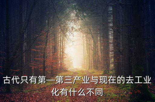 古代只有第—第三產(chǎn)業(yè)與現(xiàn)在的去工業(yè)化有什么不同