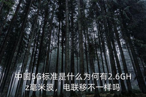 中國(guó)5G標(biāo)準(zhǔn)是什么為何有2.6GHz毫米波，電聯(lián)移不一樣嗎