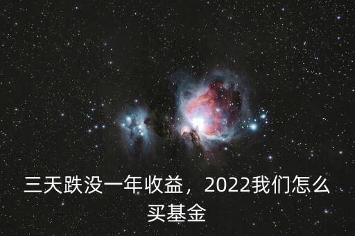 三天跌沒一年收益，2022我們?cè)趺促I基金