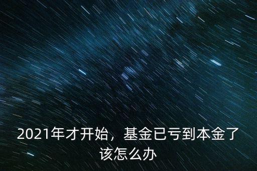 2021年才開始，基金已虧到本金了該怎么辦