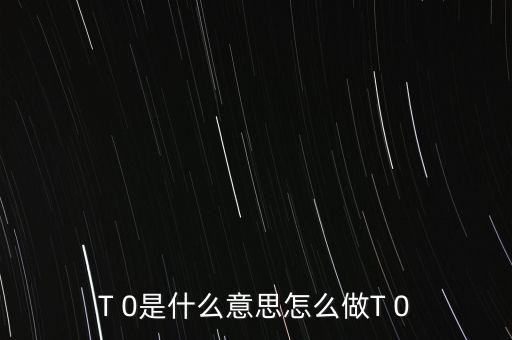 T 0是什么意思怎么做T 0