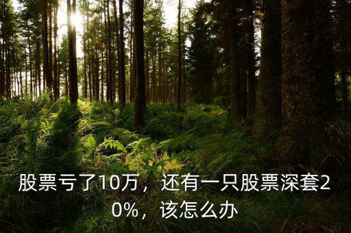 股票虧了10萬(wàn)，還有一只股票深套20%，該怎么辦