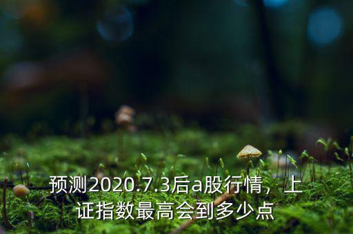 預(yù)測(cè)2020.7.3后a股行情，上證指數(shù)最高會(huì)到多少點(diǎn)