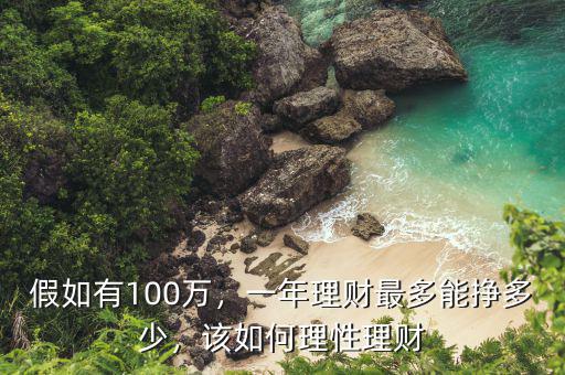 100萬理財(cái)一年收益是多少,一年理財(cái)最多能掙多少