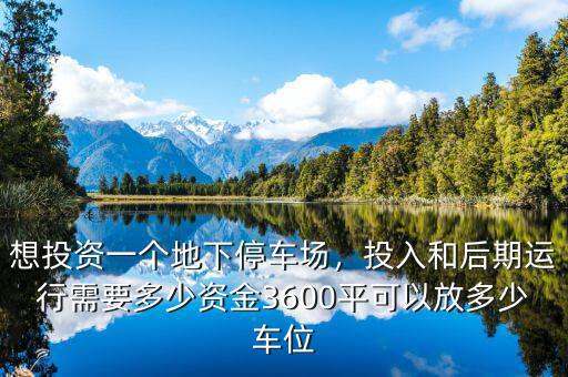 想投資一個地下停車場，投入和后期運行需要多少資金3600平可以放多少車位