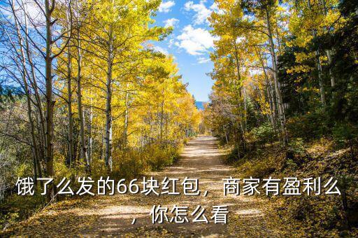 餓了么發(fā)的66塊紅包，商家有盈利么，你怎么看