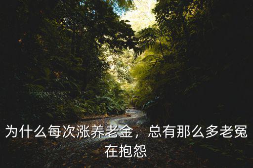 為什么每次漲養(yǎng)老金，總有那么多老冤在抱怨