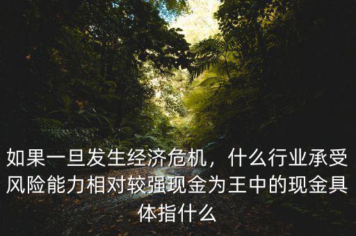 如果一旦發(fā)生經(jīng)濟危機，什么行業(yè)承受風(fēng)險能力相對較強現(xiàn)金為王中的現(xiàn)金具體指什么