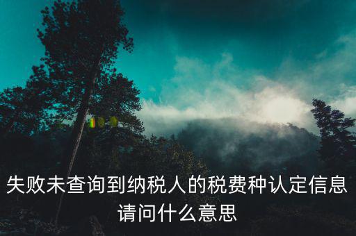 什么是未找到附稅認定信息，個稅申報顯示未獲得單位稅種認定信息是怎么回事