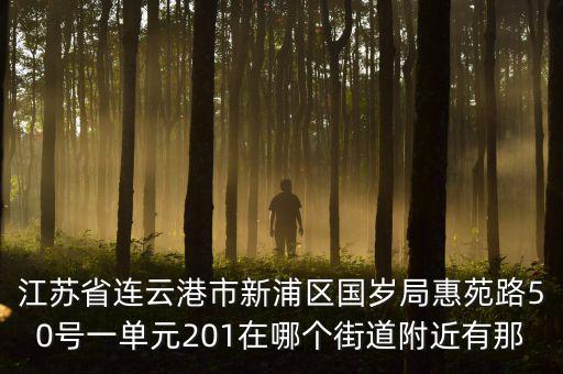 江蘇省連云港市新浦區(qū)國(guó)歲局惠苑路50號(hào)一單元201在哪個(gè)街道附近有那